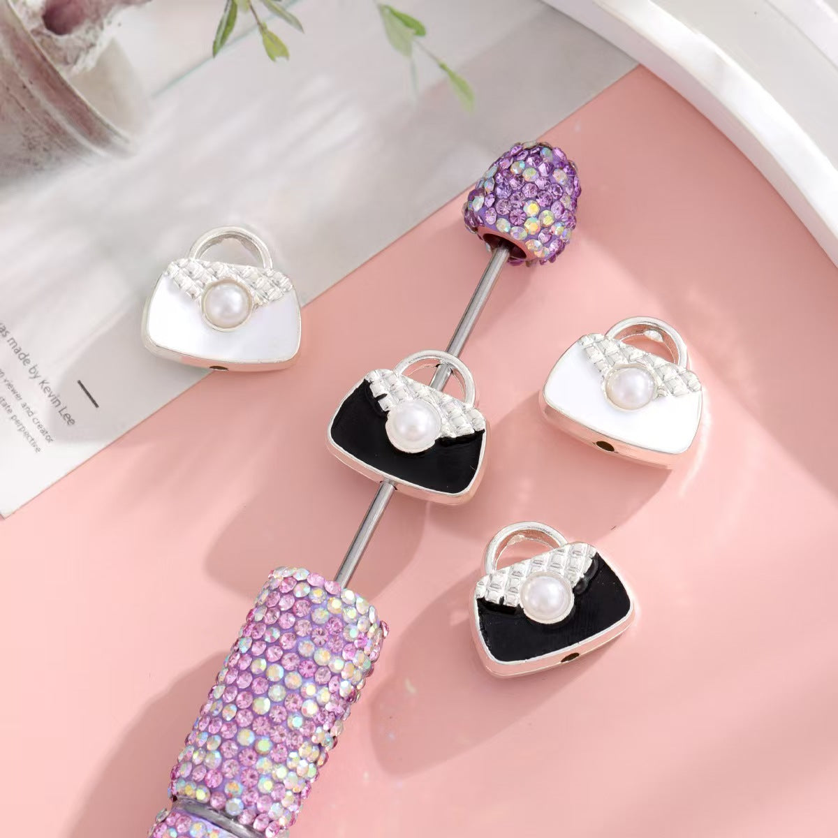 Heavy Industry Alloy Pearl Beads (Cross-Border) - Straight Drill Holes, DIY Phone/Key/Bag Chain Accessories & Jewelry