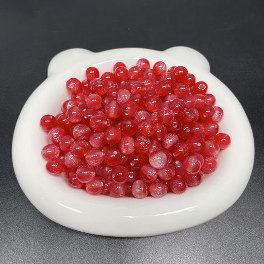 8-12mm Resin Shimmering Starry Sky Mermaid Beads,