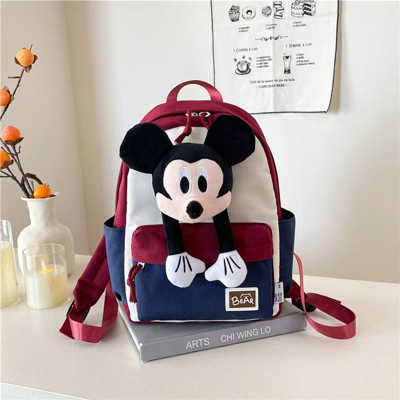 #New Arrival Kindergarten Kids' Mickey Backpack – Cute Cartoon Large-Capacity Casual Shoulder Bag for Girls