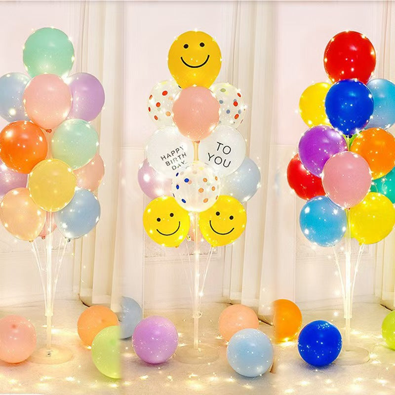 #Floor-Standing Light-Up Balloon Stand – Birthday Decor Table or Floor Display, Shop Opening Atmosphere Supplies