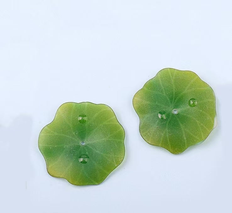 #DIY jewelry accessories - perforated lotus flowers and lotus leaves