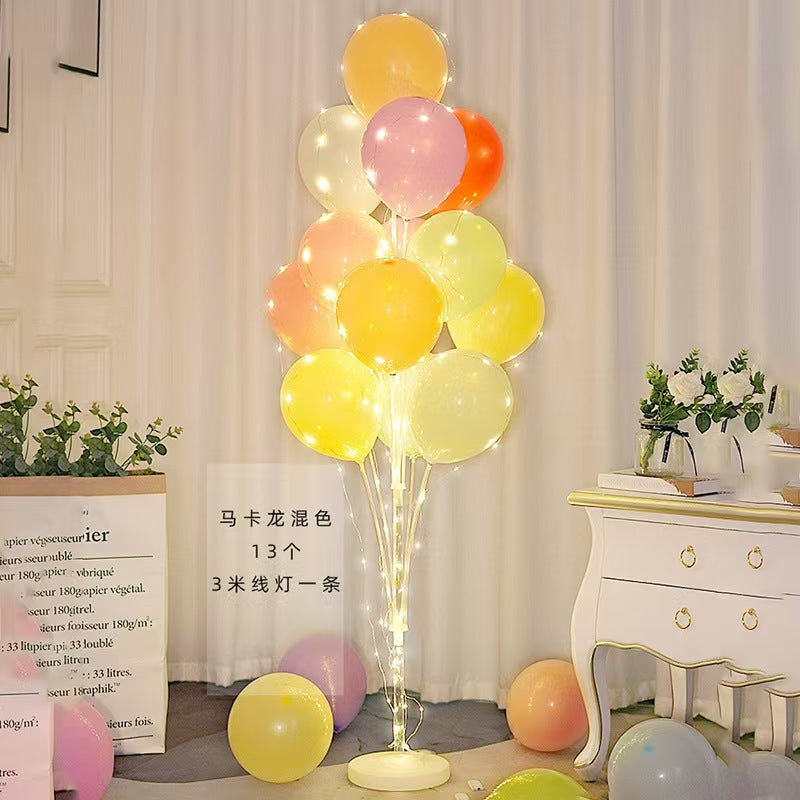 #Floor-Standing Light-Up Balloon Stand – Birthday Decor Table or Floor Display, Shop Opening Atmosphere Supplies