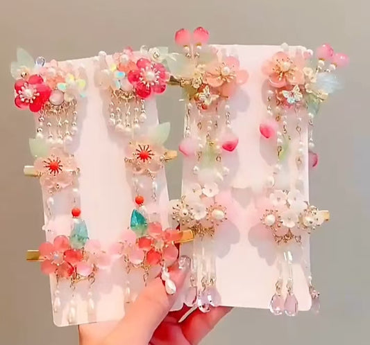 [Dreamlike Hairpin, Like a Fairy Descending to the Mortal World] Children's Princess Ancient Style Tassel Hairpin